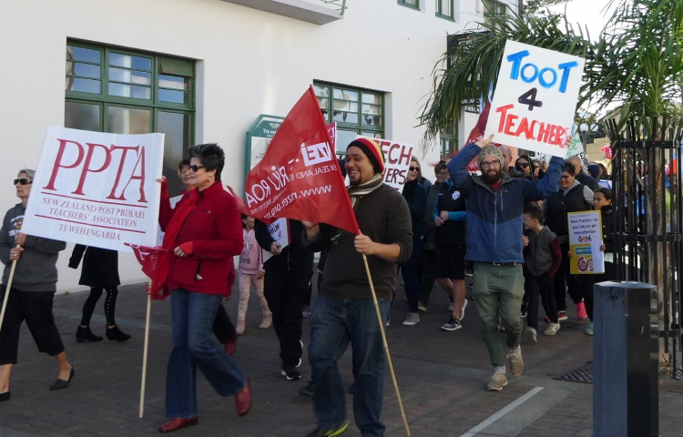Bay teachers strike, saying they’re facing ‘significant’ issues every day