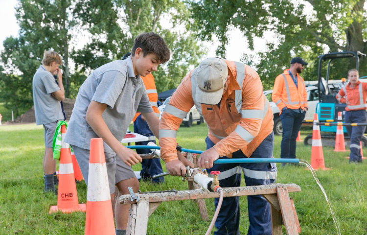 Central Hawke’s Bay rangatahi "have a go" with civil infrastructure