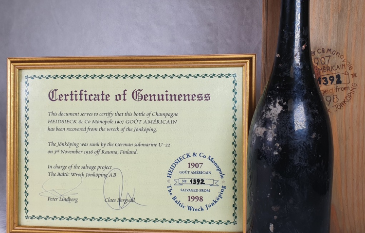 Century old champagne recovered from a shipwreck sells at auction in New Zealand