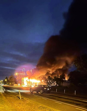 Emergency services respond to fire at Napier service station