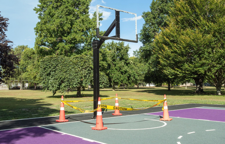 Flaxmere Park's basketball court damaged weeks after opening