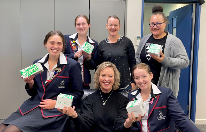 Hastings Girls' students give MP positive feedback on free period products