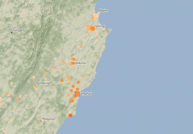Magnitude 4.3 earthquake near Porangahau