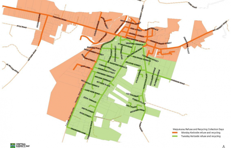 Orange or Green, What Does It Mean? New Rubbish and Recycling Days for Waipukurau