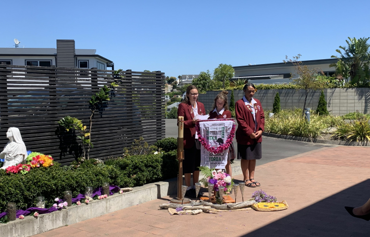Sacred Heart College filled with aroha to mark cyclone anniversary