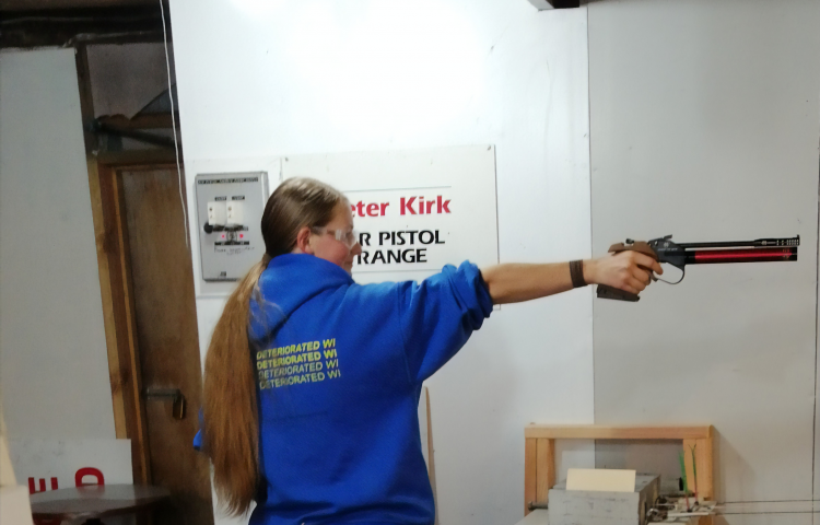 Sacred Heart College student hits target