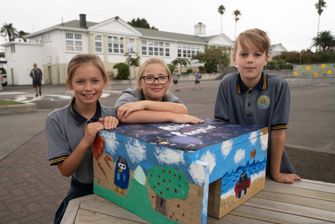 Students build nesting boxes for first on-port penguin sanctuary