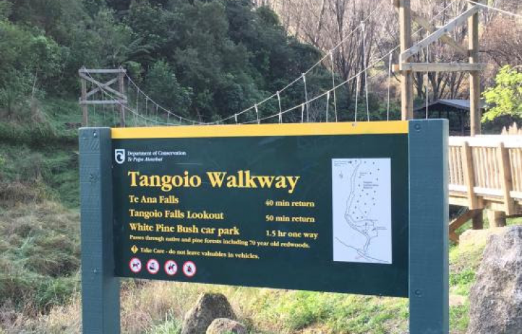 Tangoio Falls Track closed by landslide