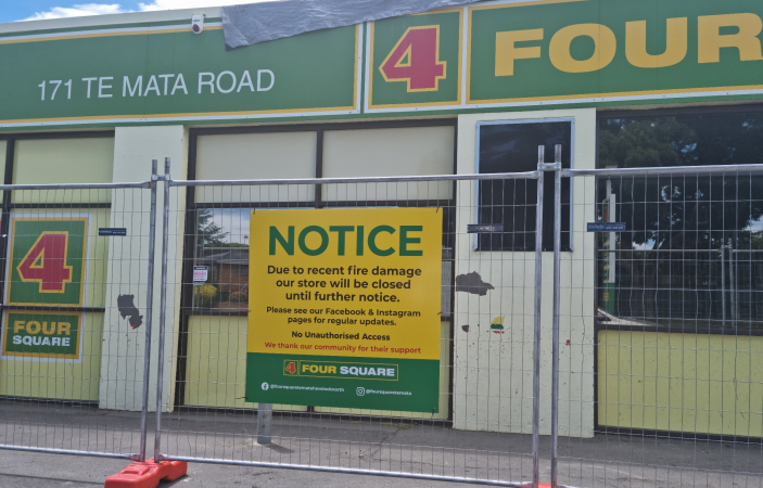 Te Mata Four Square to remain closed for at least eight weeks following fire